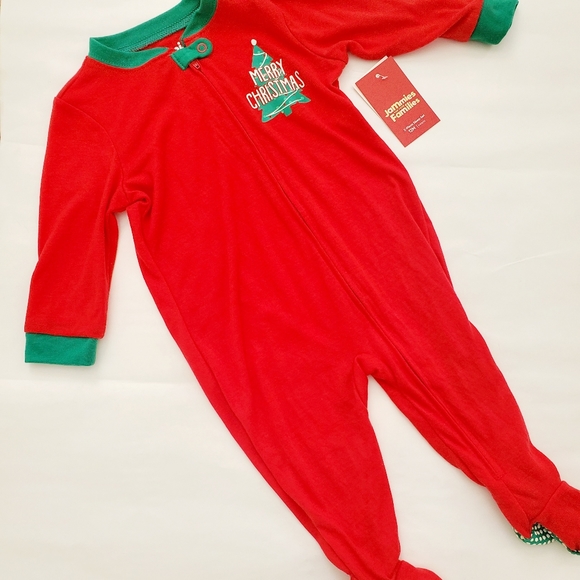 New Merry Christmas cotton zip up footed P… - Picture 1 of 4